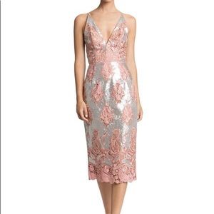 Dress the Population Angela Pink Silver Dress